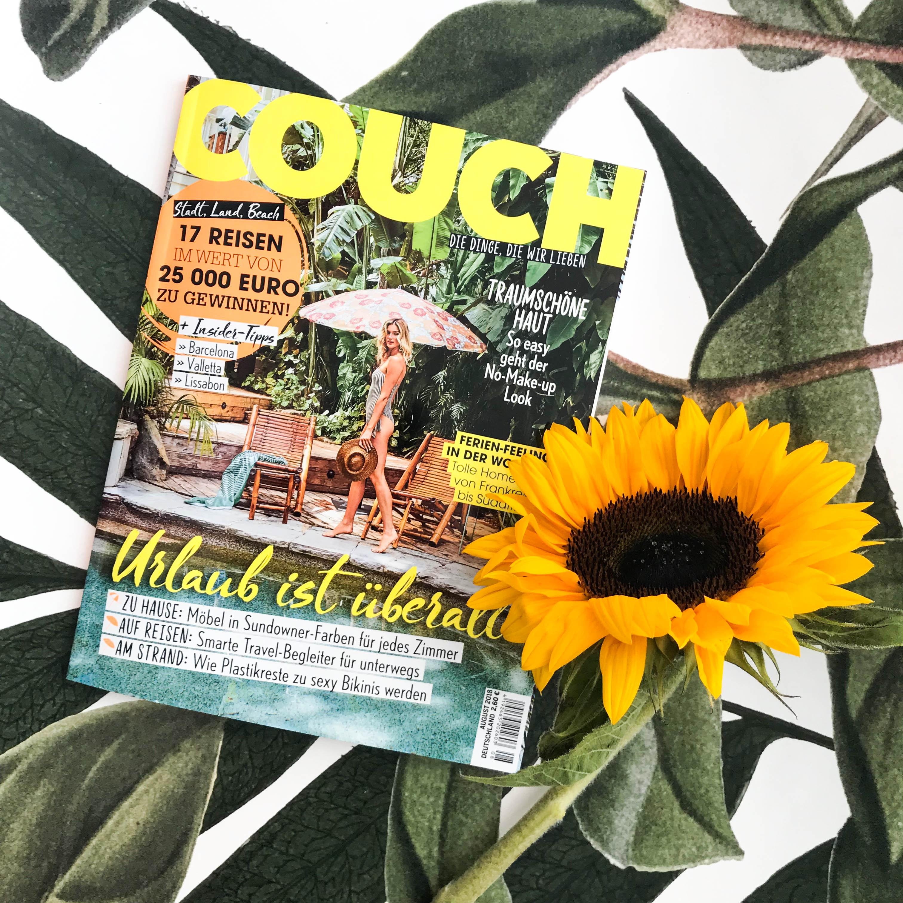 Urlaub ist überall: Die neue COUCH mit tollen Sommer-Tipps für zuhause und unterwegs ist da! ☀️#couchmagazin #couchabo