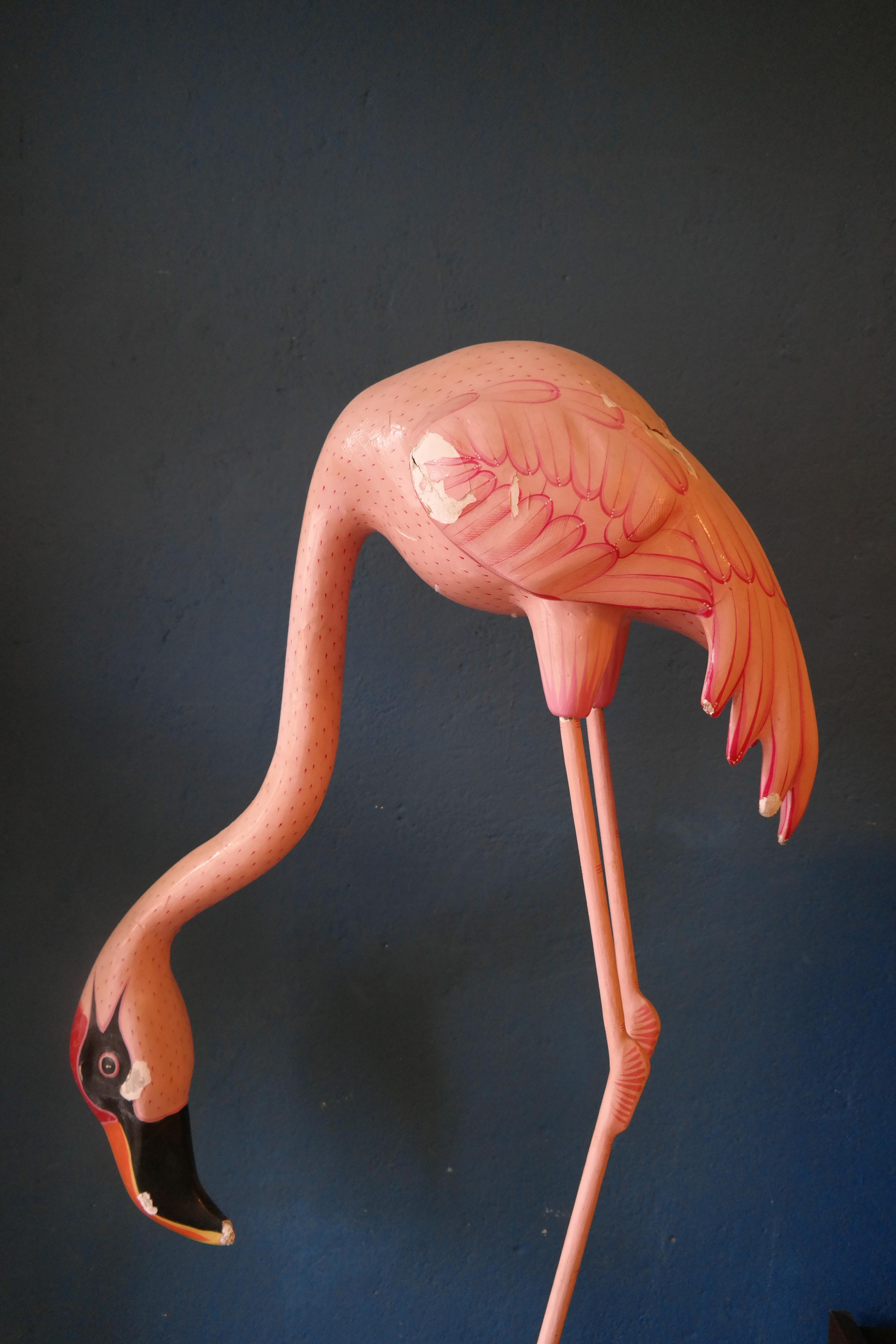 Wandfarbe? Na passend zum Flamingo gewählt #livingabc #wandfarbe #flohmarkt #wohnzimmer