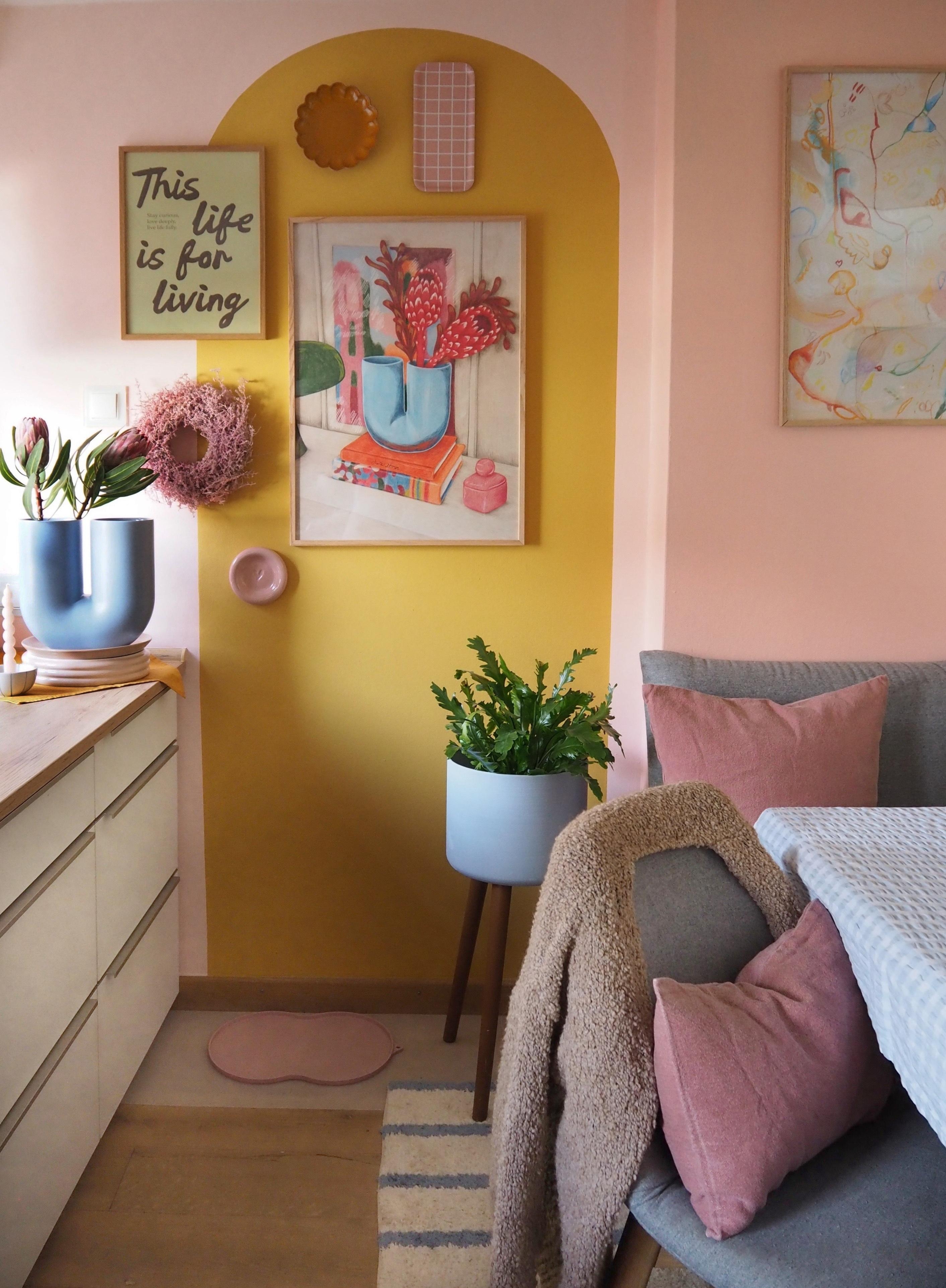 #wandgestaltung #livingchallenge #colourfulhome #herbstdeko 