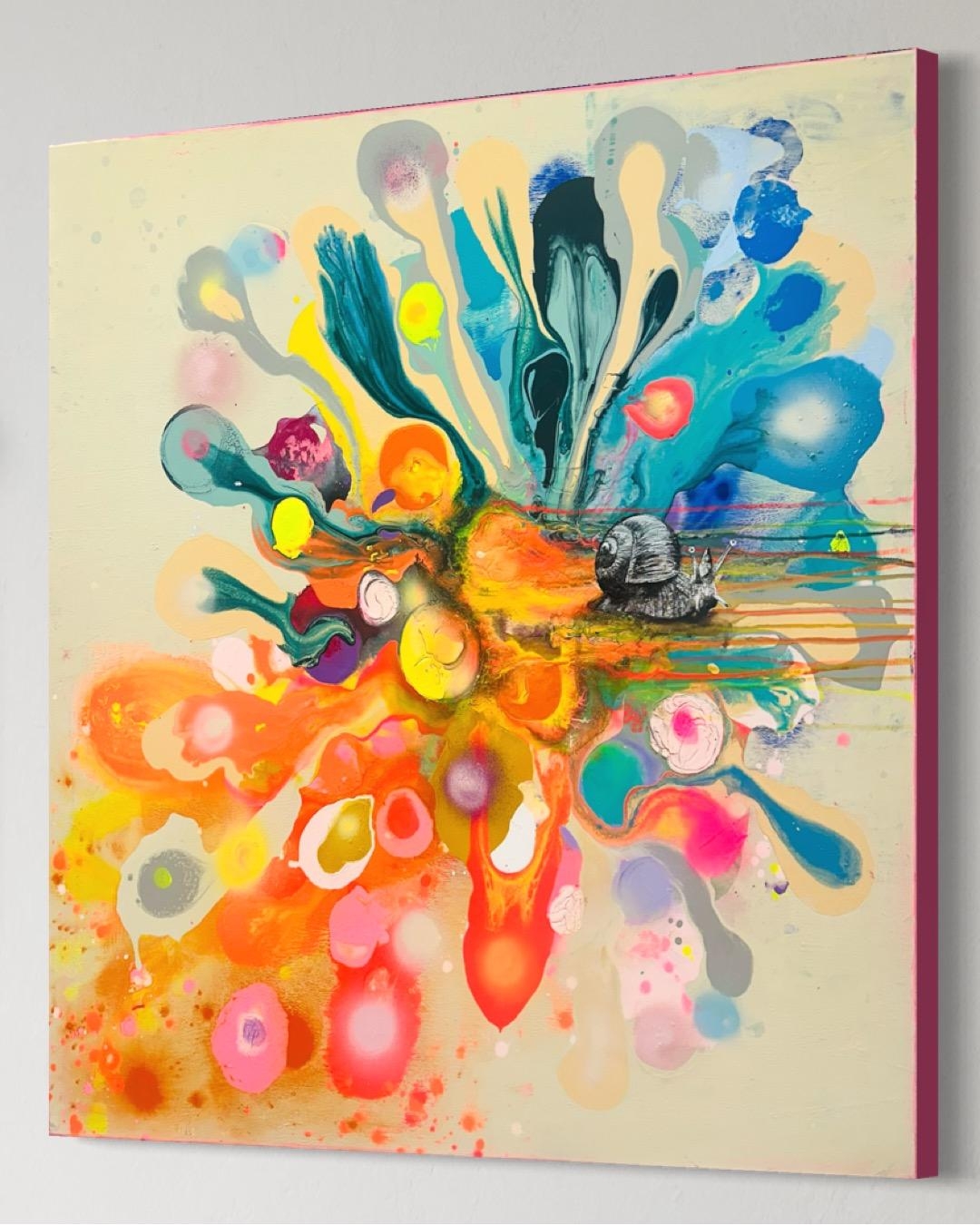 #wandkunst #interiorinspo #farbenfroh #couchstyle #abstraktekunst #wohnideen #kunstliebe #kreativwohnen