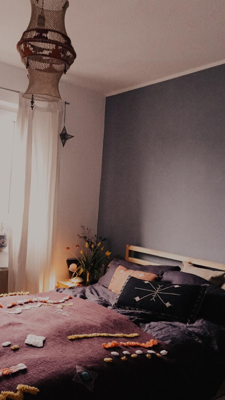 Warme Farben im Schlafzimmer ✨ 🌙#schlafzimmer #boho #bedroom #cozy #gemütlich #livingchallenge #vintage #lieblingsraum #