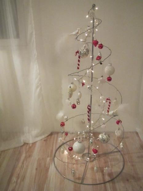 #Weihnachtsbaum #Christbaum #Rot #Weiß #Metall #Zuckerstangen #Candy Cane