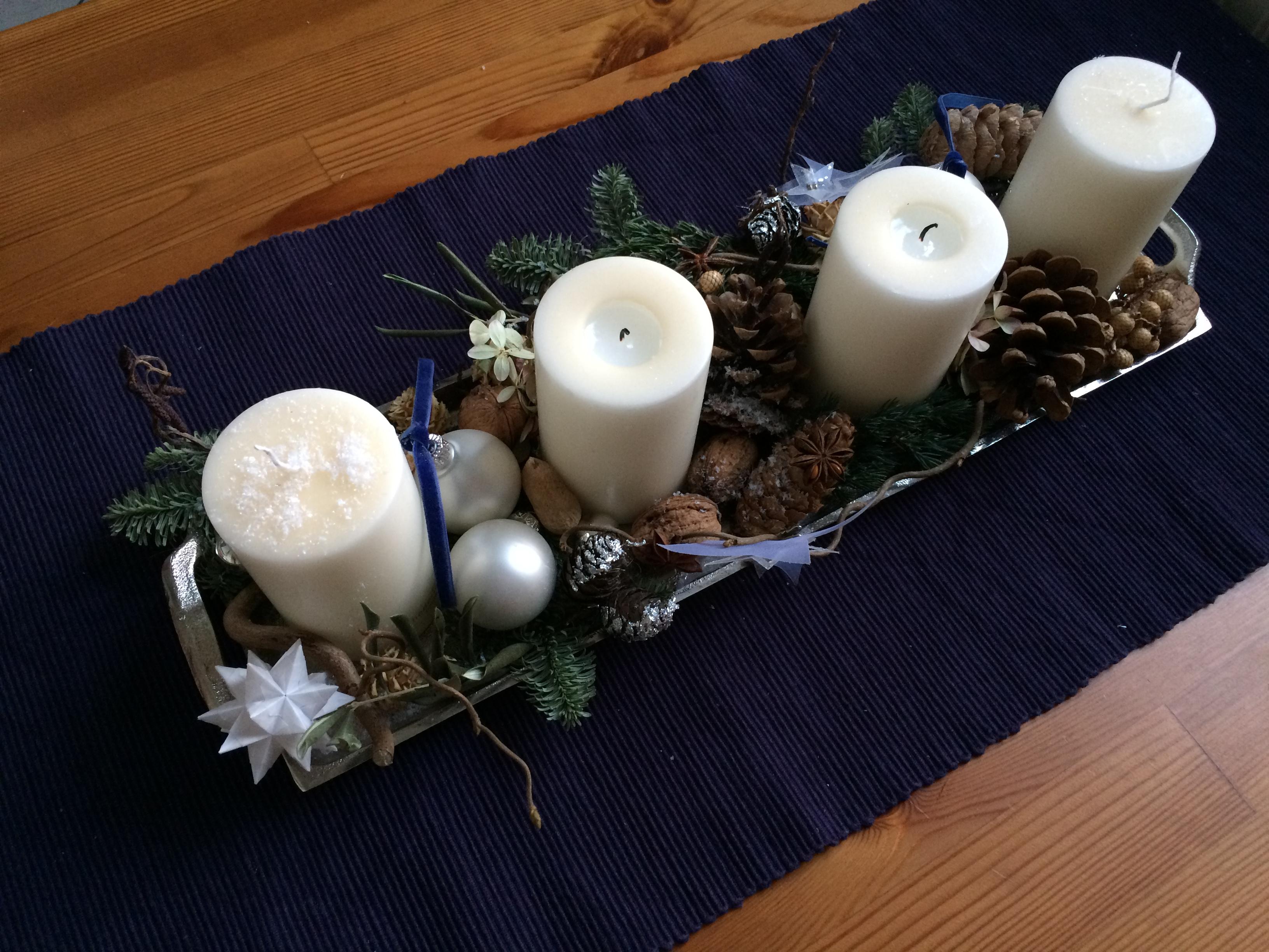 Weihnachtsdekoration #advent schon zwei Kerzen wurden angezündet 
