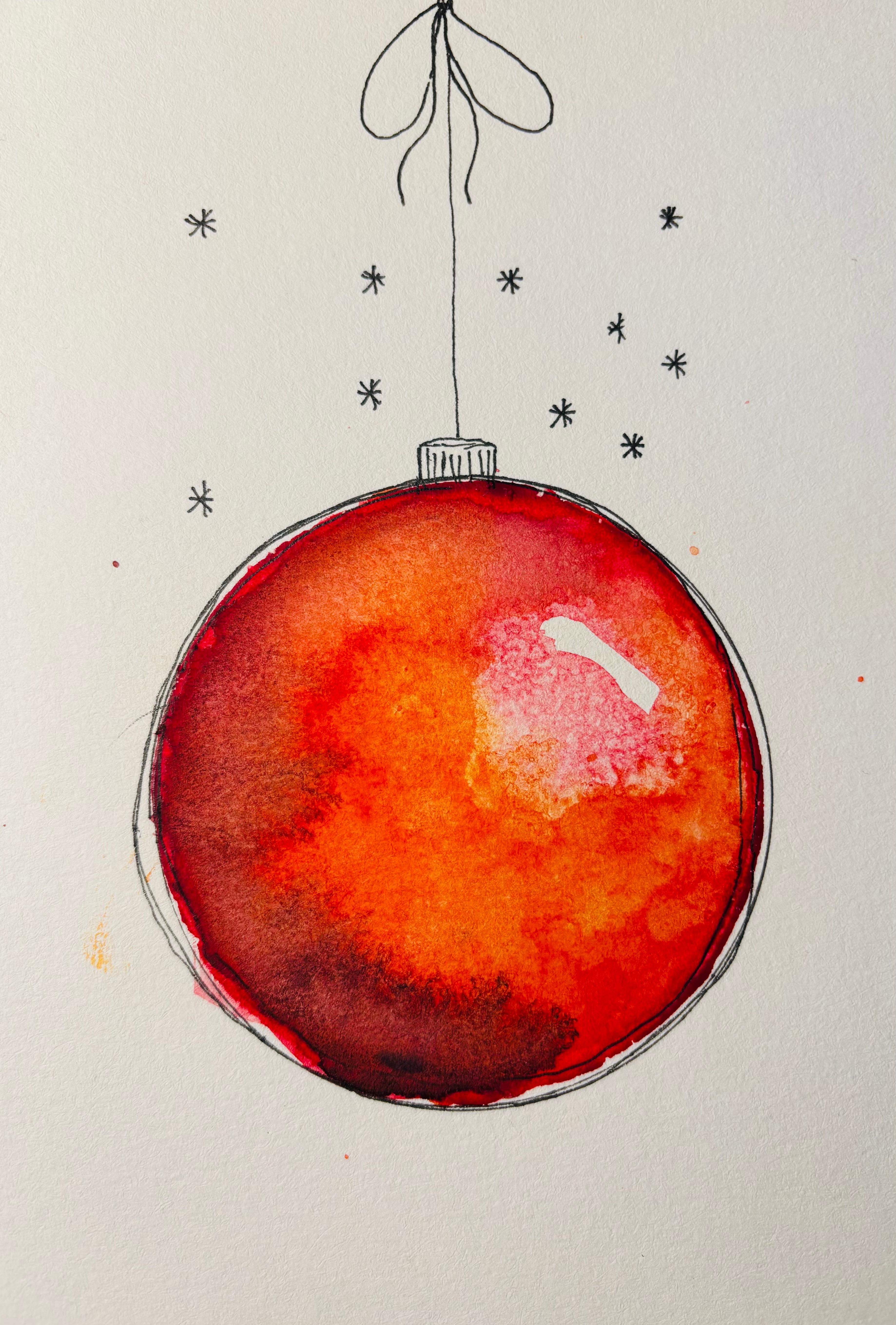 Weihnachtskugel #aquarell