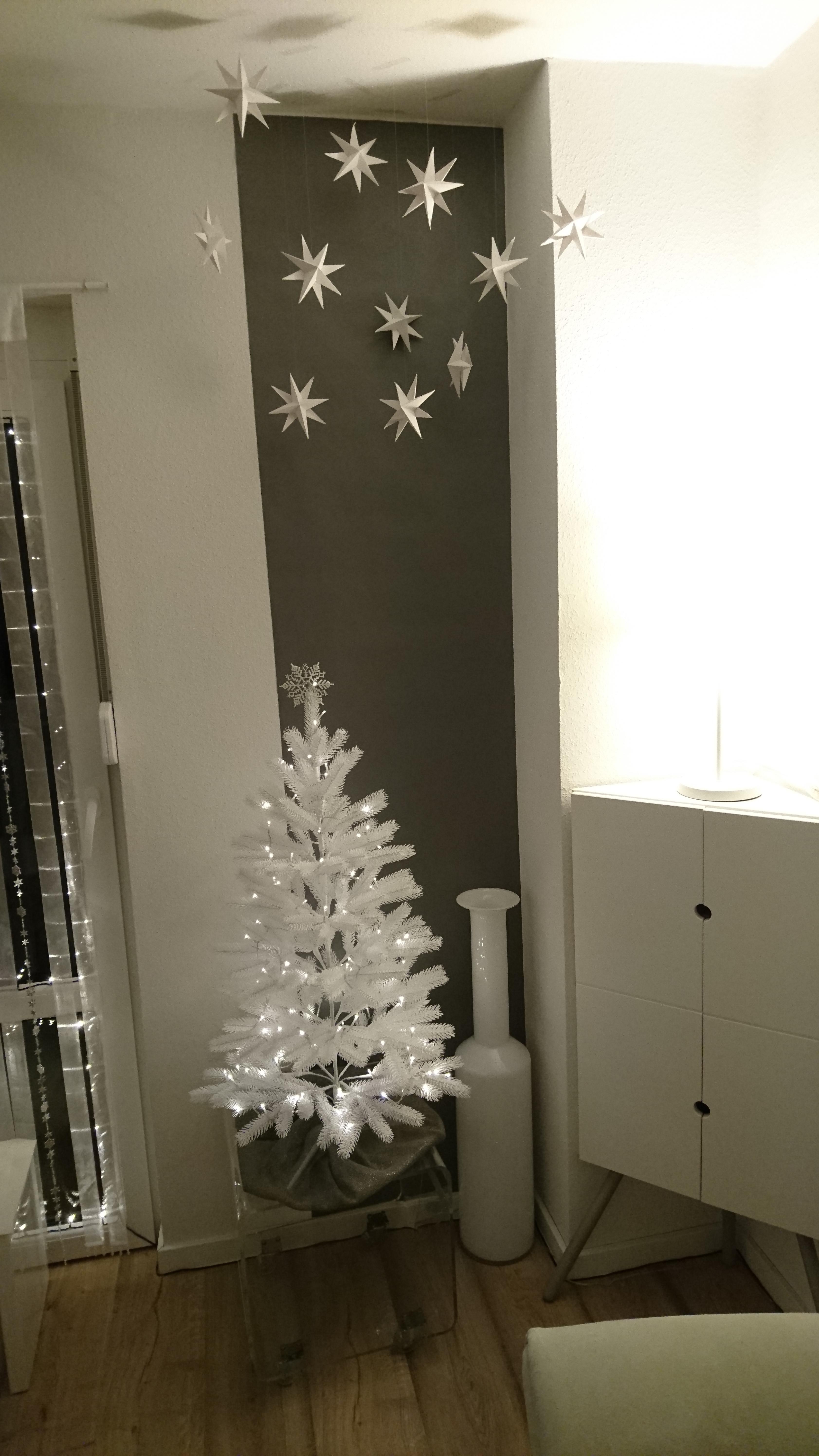 #Weiße Weihnachten #Weihnachten #Weihnachtsdeko #DIY #Origami #Sterne