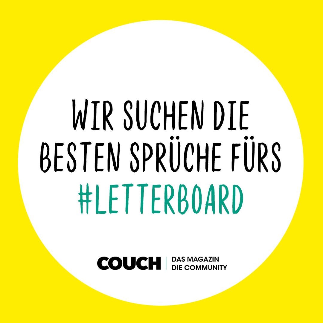 Welcher Spruch ziert dein #letterboard? Mach ein Foto und zeig uns deine Idee! 📸