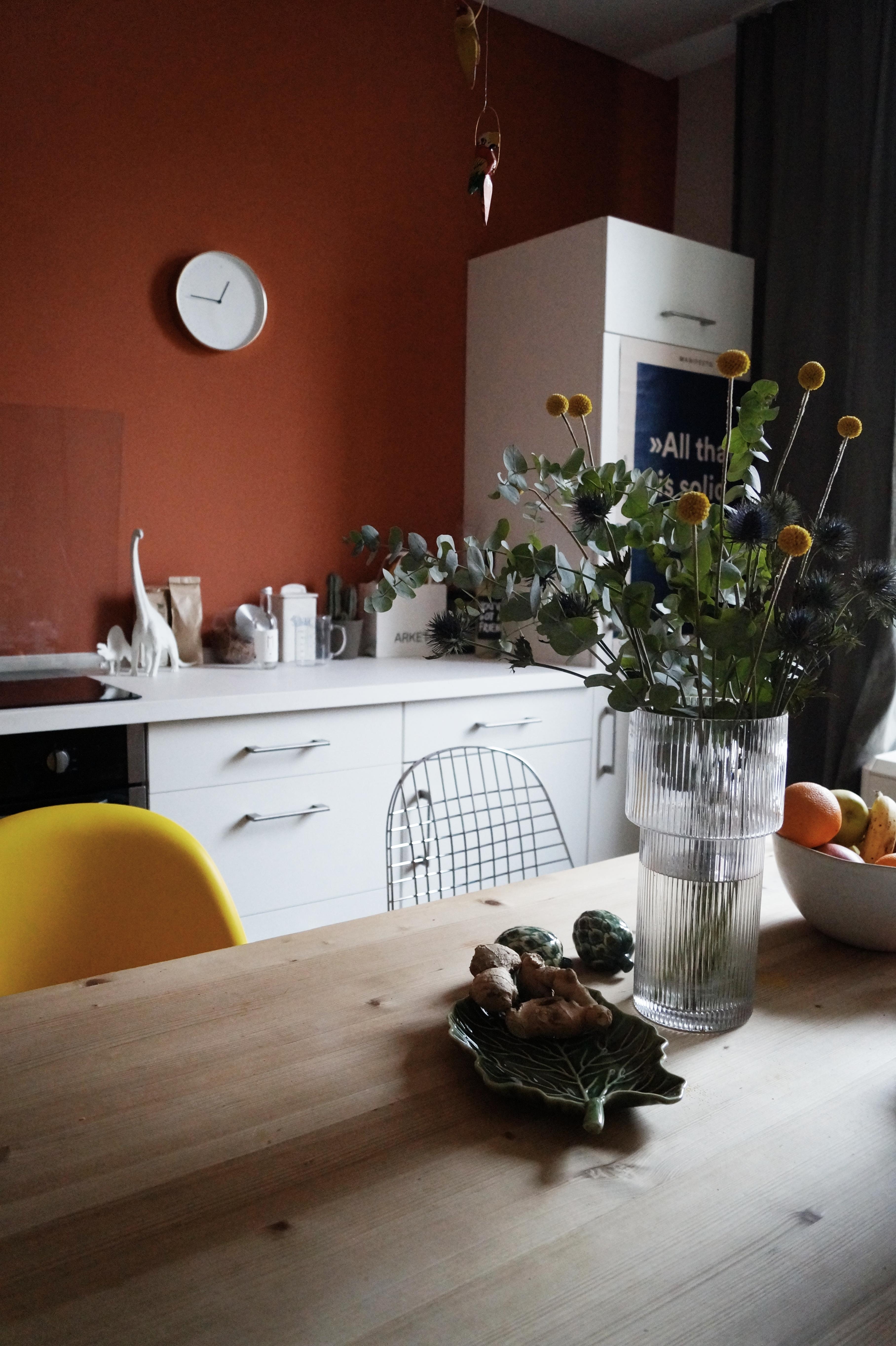 Wer hat eigentlich gesagt, Vanillepudding gehört an die Wand? #küche #münchen #farben #bunt #altbau 