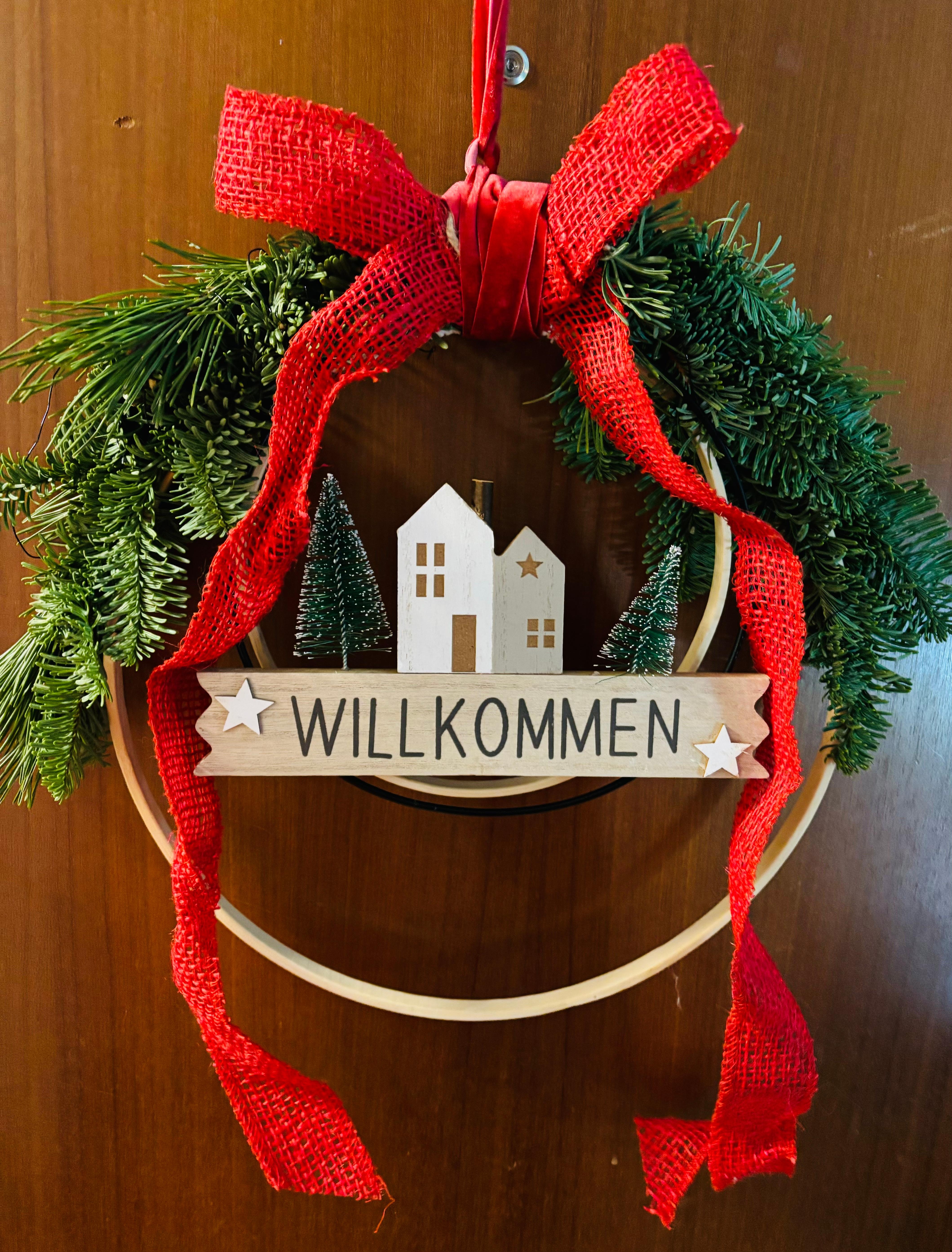 Willkommen bei mir zuhause #willkommen #advent #vorweihnachtszeit #diy #deko #türkranz