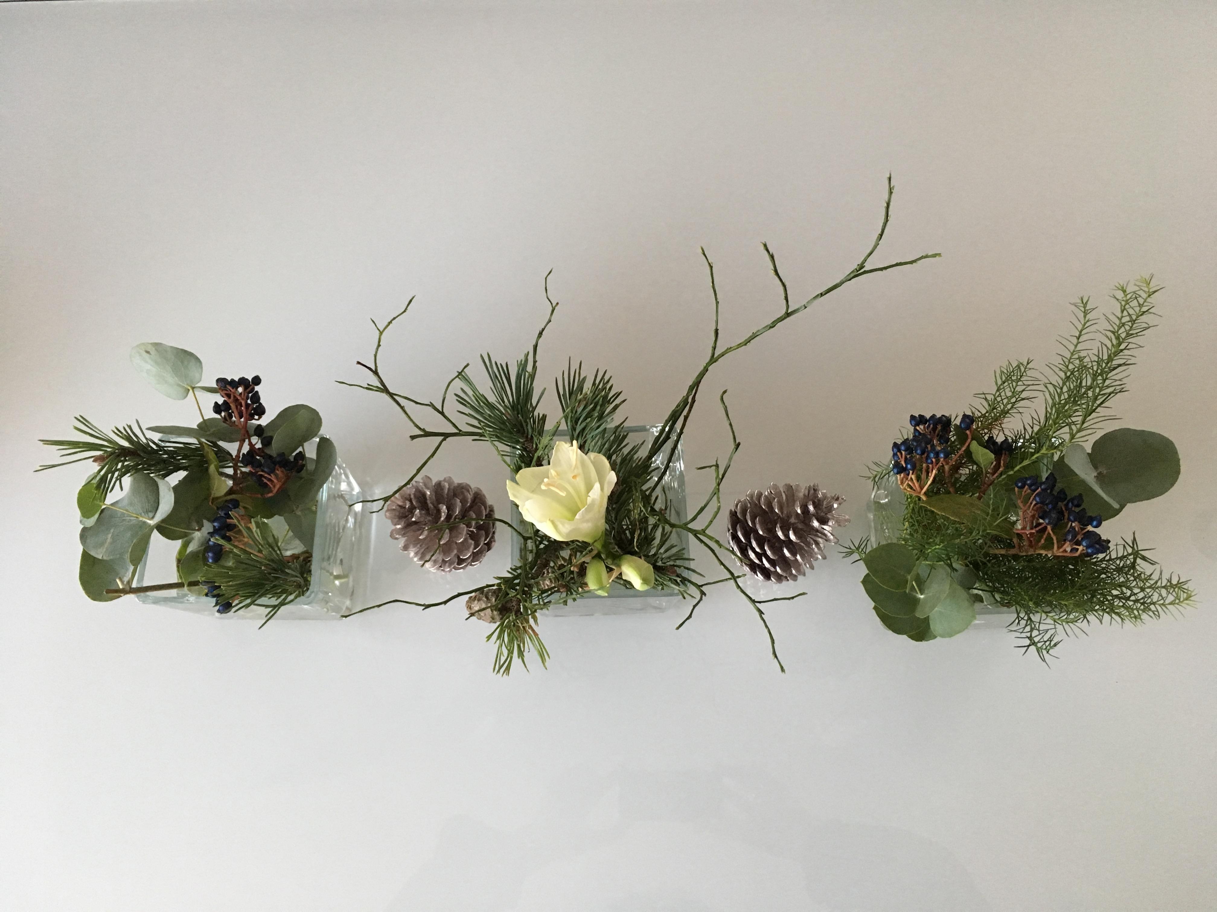 Winterblumen DIY #Eukalyptus #Tannenzapfen