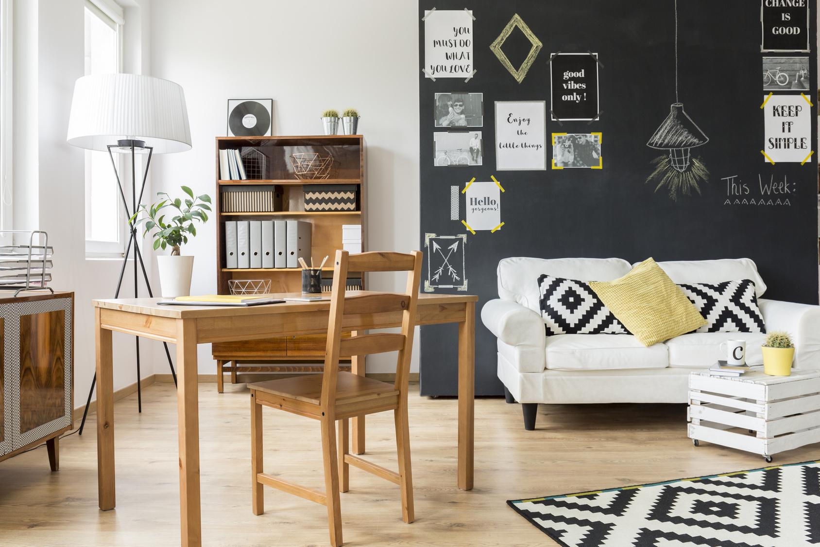 Wohnen und Arbeiten #wohnzimmer #skandinavischesdesign #nordicstyle ©Photographee.eu - Fotolia