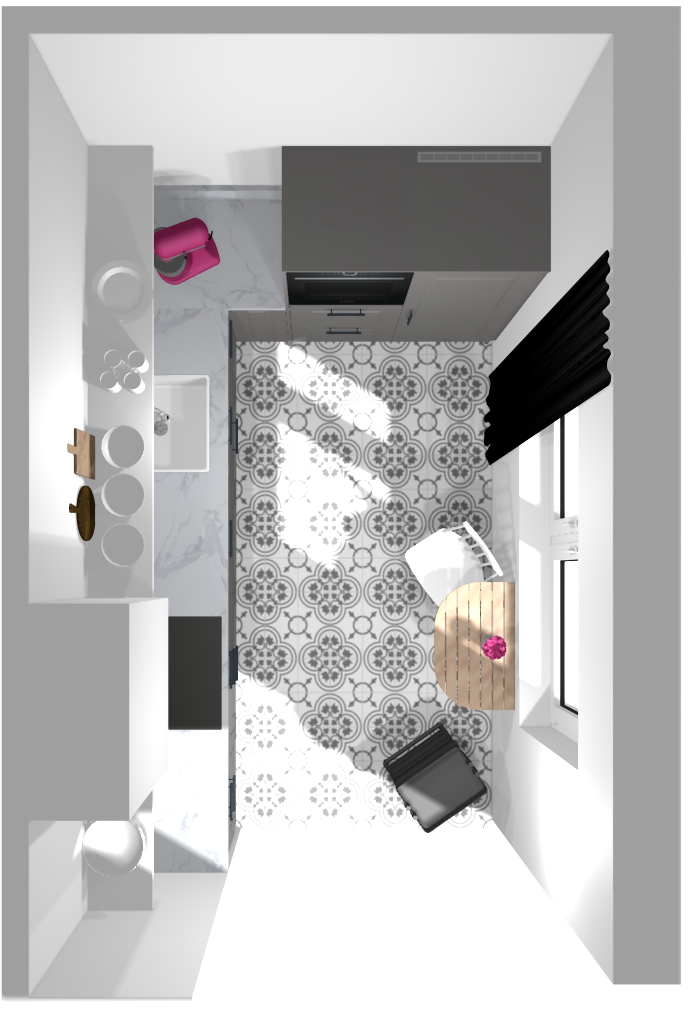wohnly Besipiel-Planung: Küche um 5000 Euro ❤ #Ikea #Zementfliesen