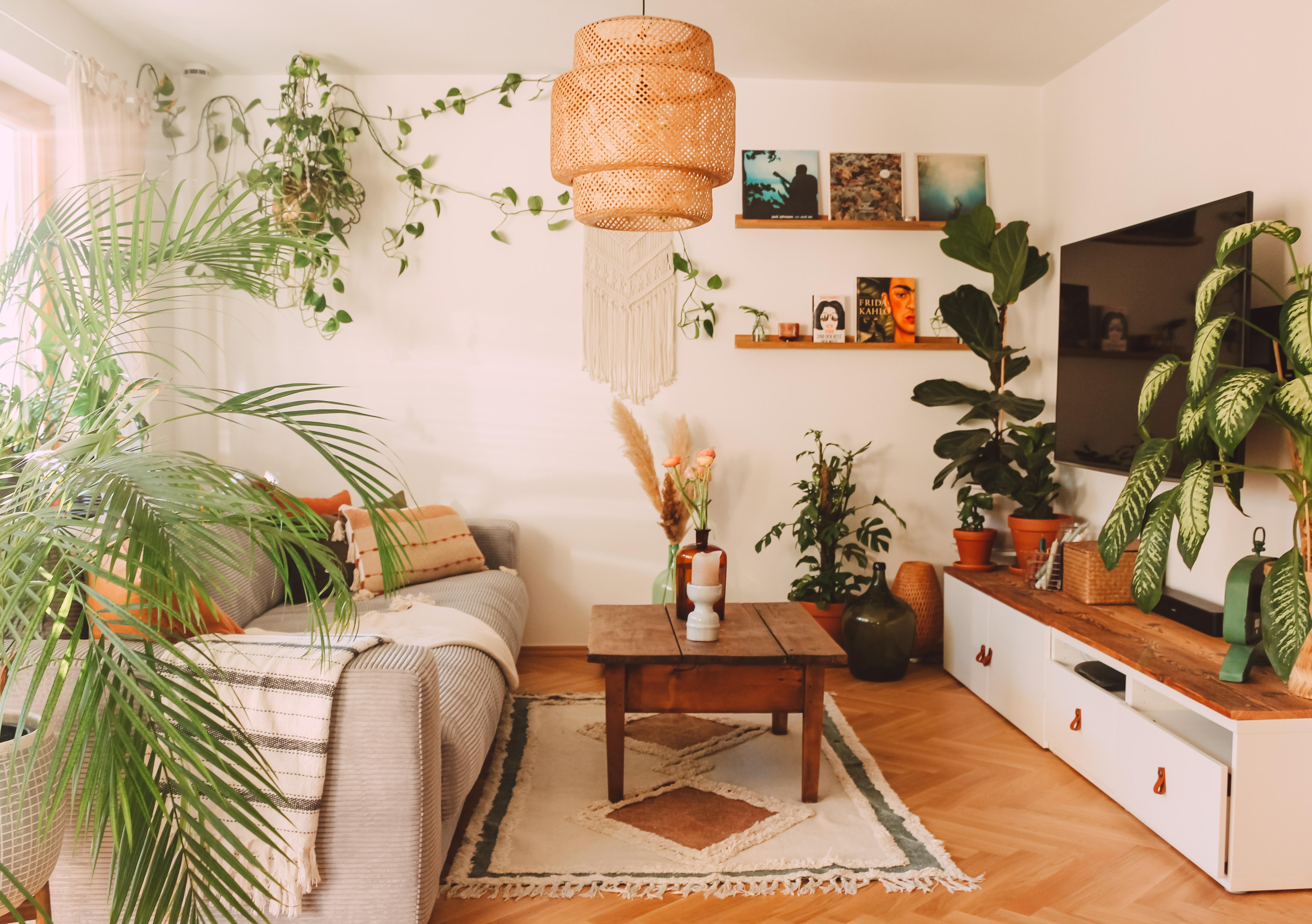 #wohnzimmer #cordsofa #boho #Pflanzenliebe #couch 