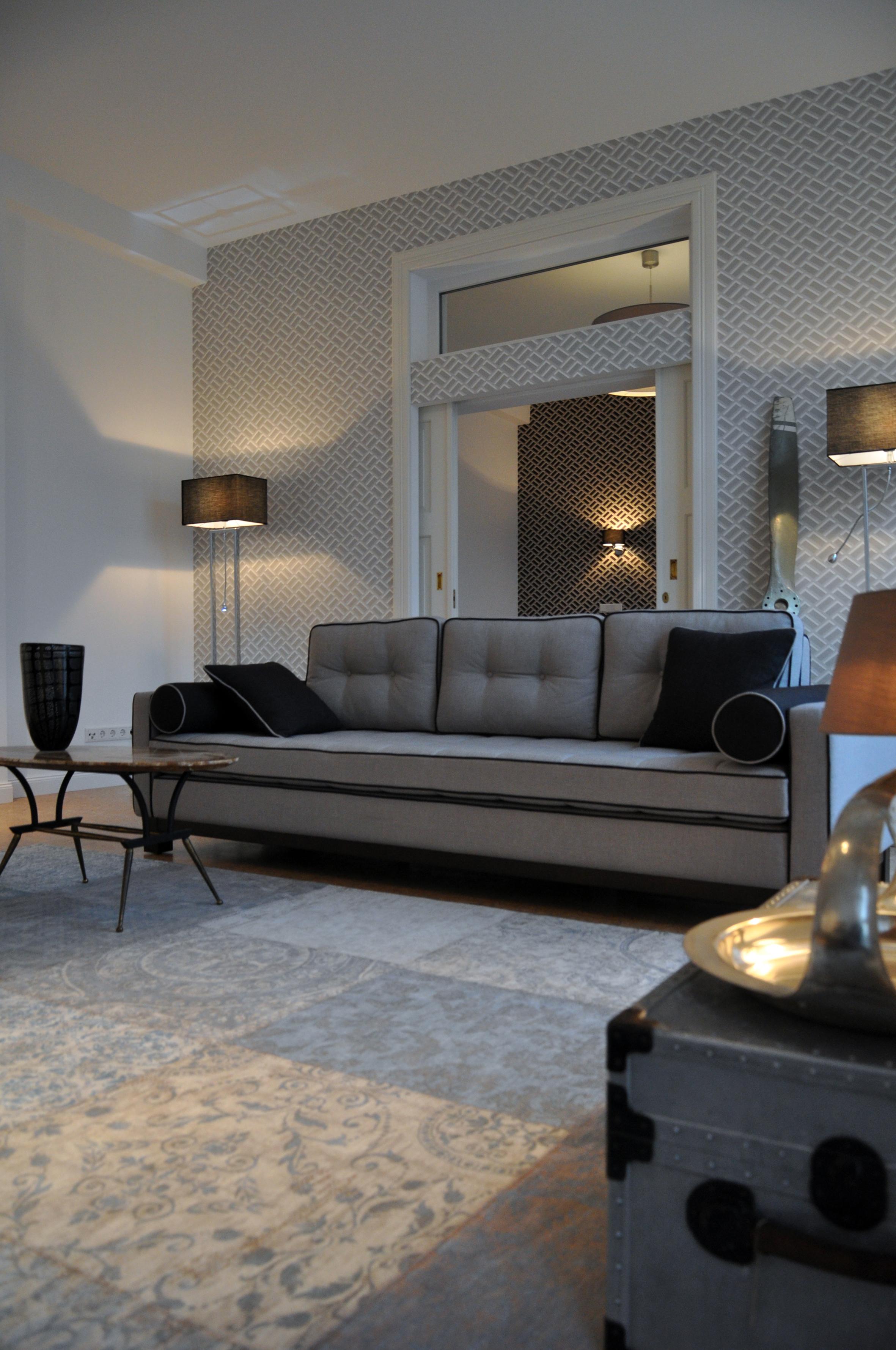 Wohnzimmer im Industrial Glamour 130m2 Loft im Stil der 20er Jahre zu mieten #wohnzimmer ©Tatjana Adelt