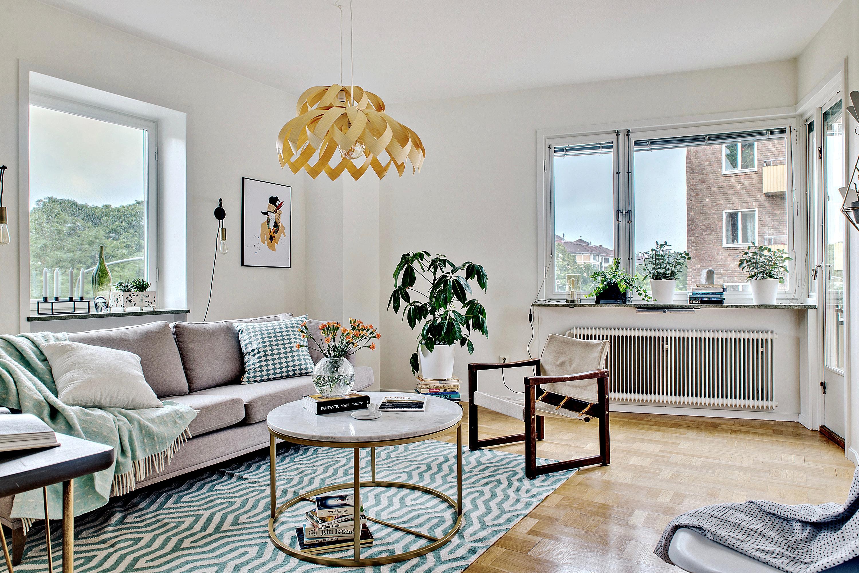 Wohnzimmer im skandinavischen Stil #wohnzimmer ©Mainstreet Stockholm