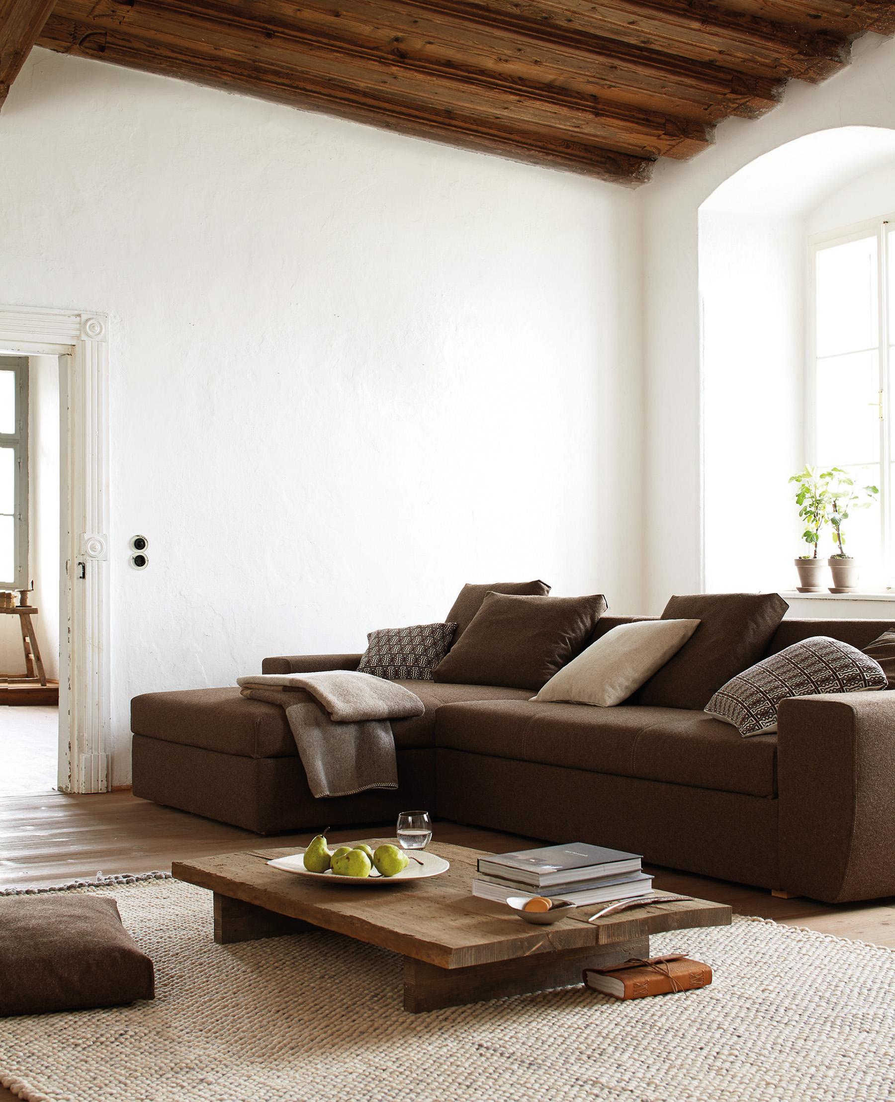 Wohnzimmer Ideen Dunkelblaues Sofa