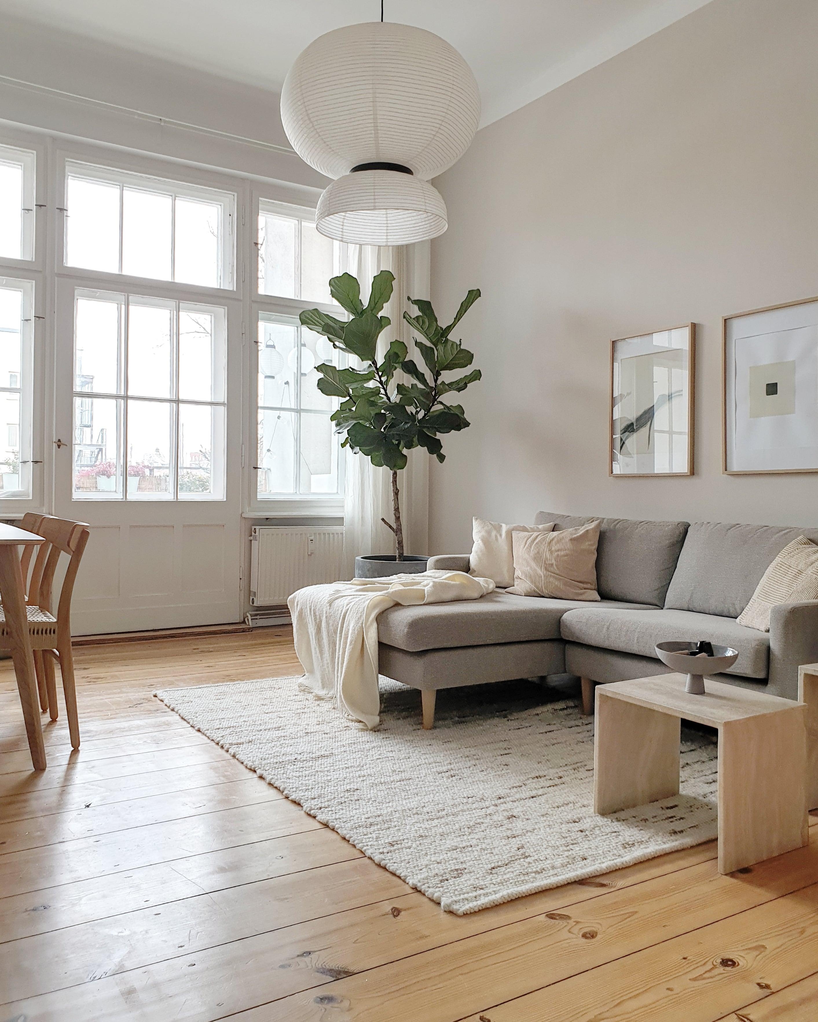 #wohnzimmer #sofa #ficus #geigenfeige #dielenboden #altbau #altbauliebe #cozy #hygge #skandinavisch #minimalistisch