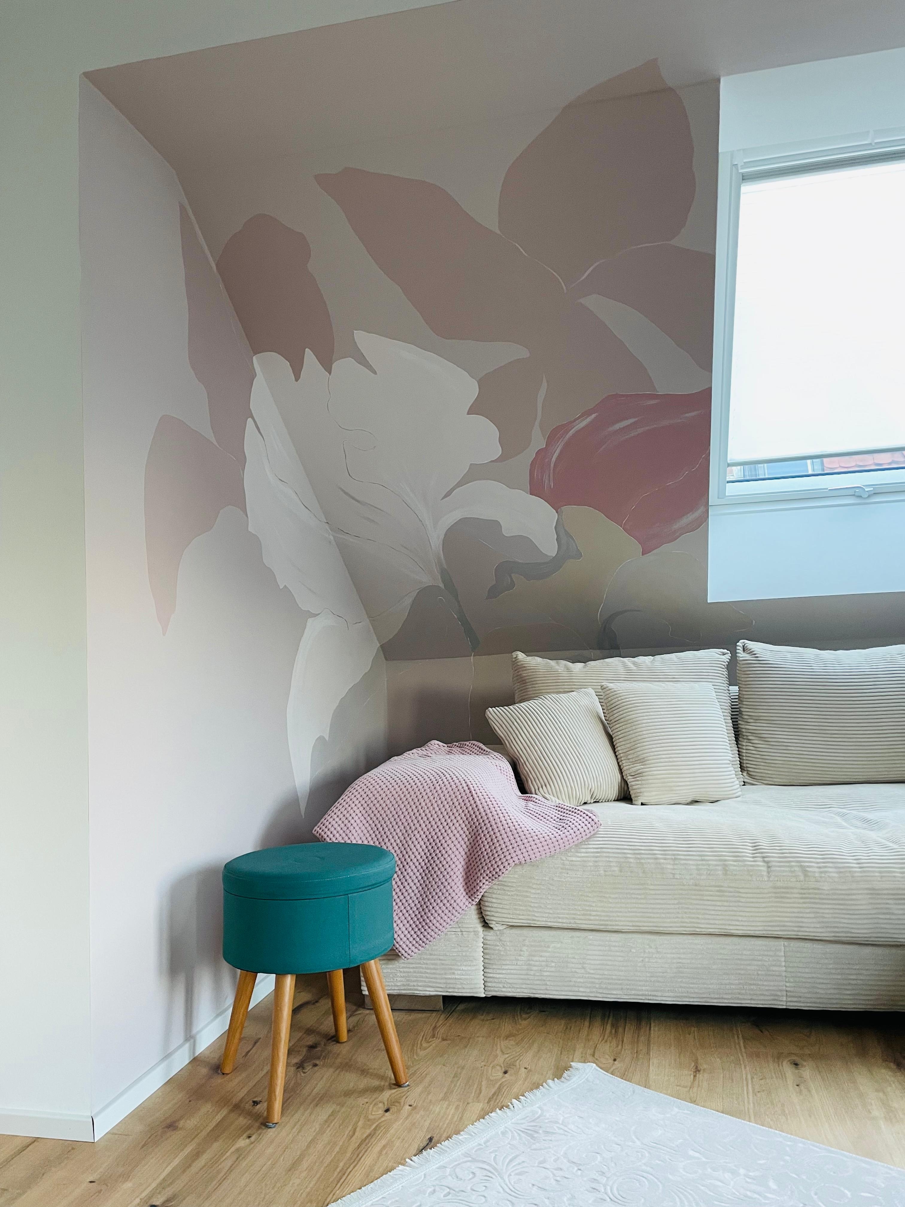 #wohnzimmer #wandgestaltung
#flowers #farbe #wandmalerei