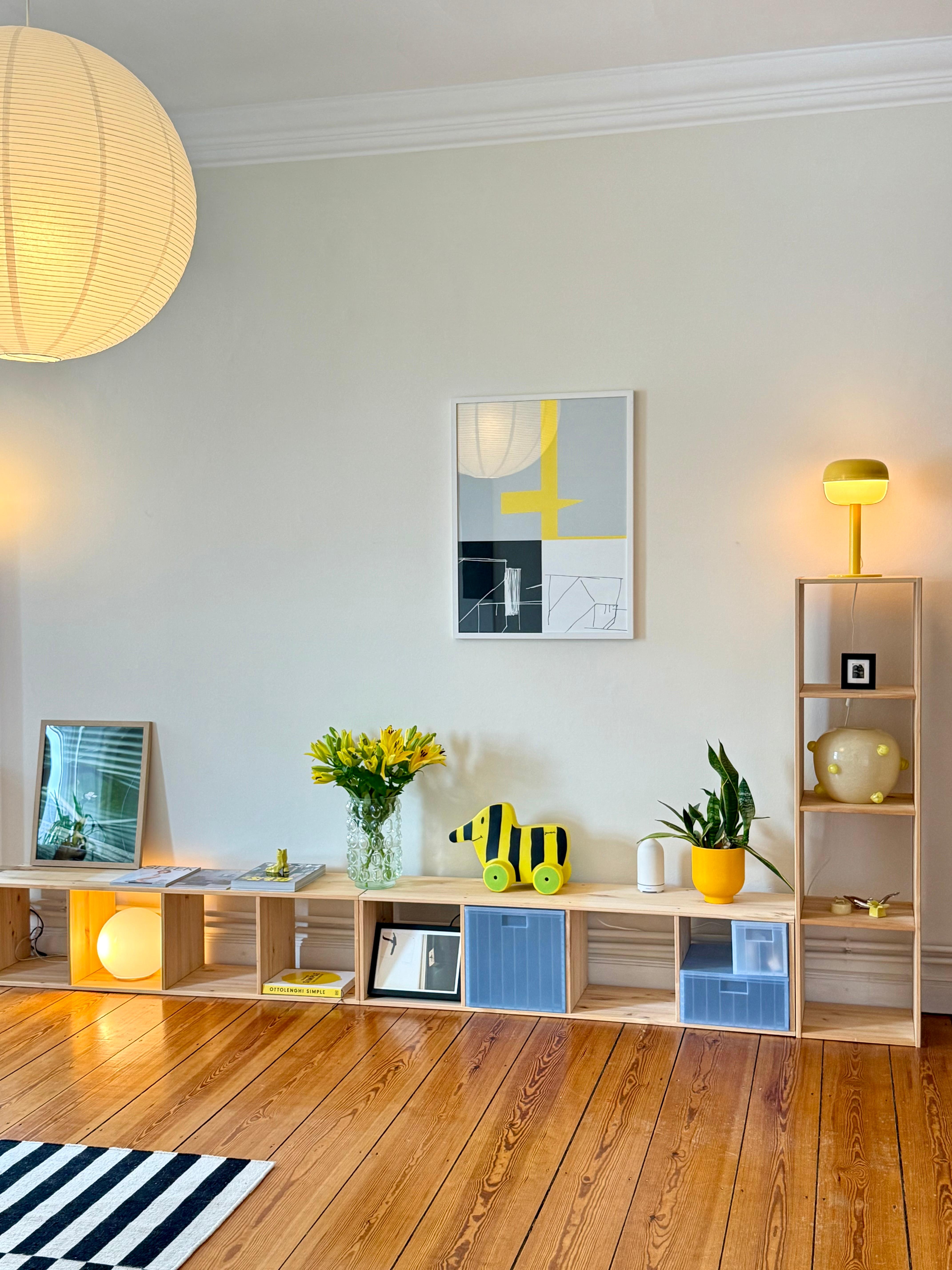 #yellow #umstyling #regal #wohnzimmer