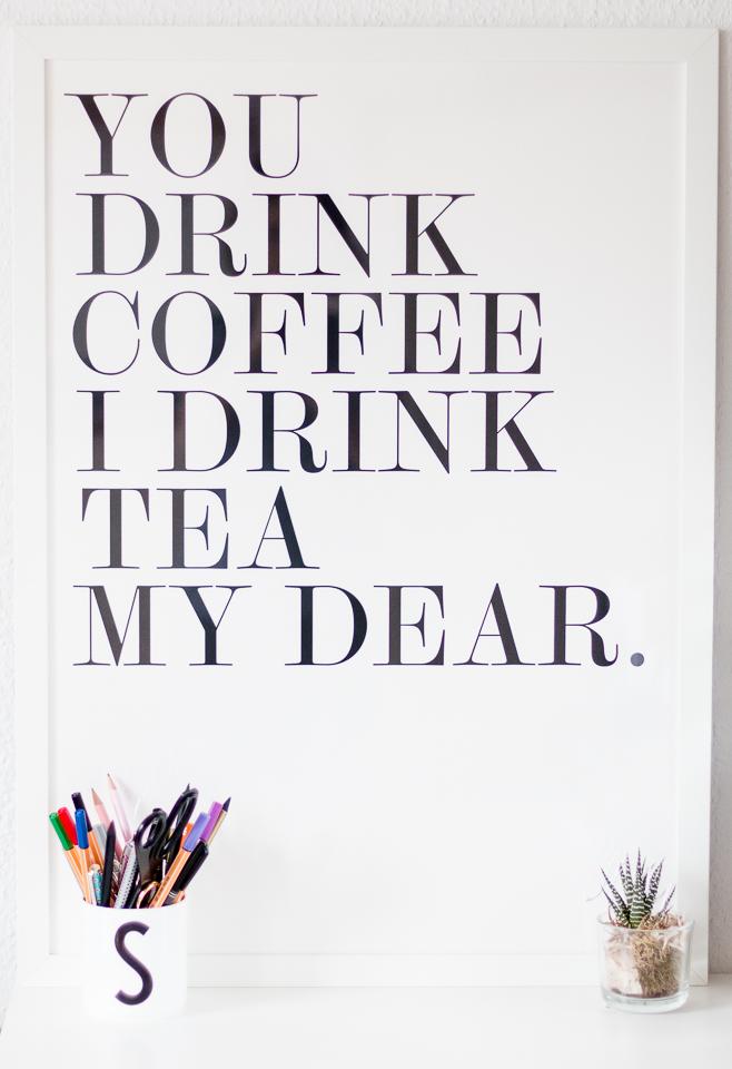 You drink coffee I drink tea my dear. Cheers! #monochrom 