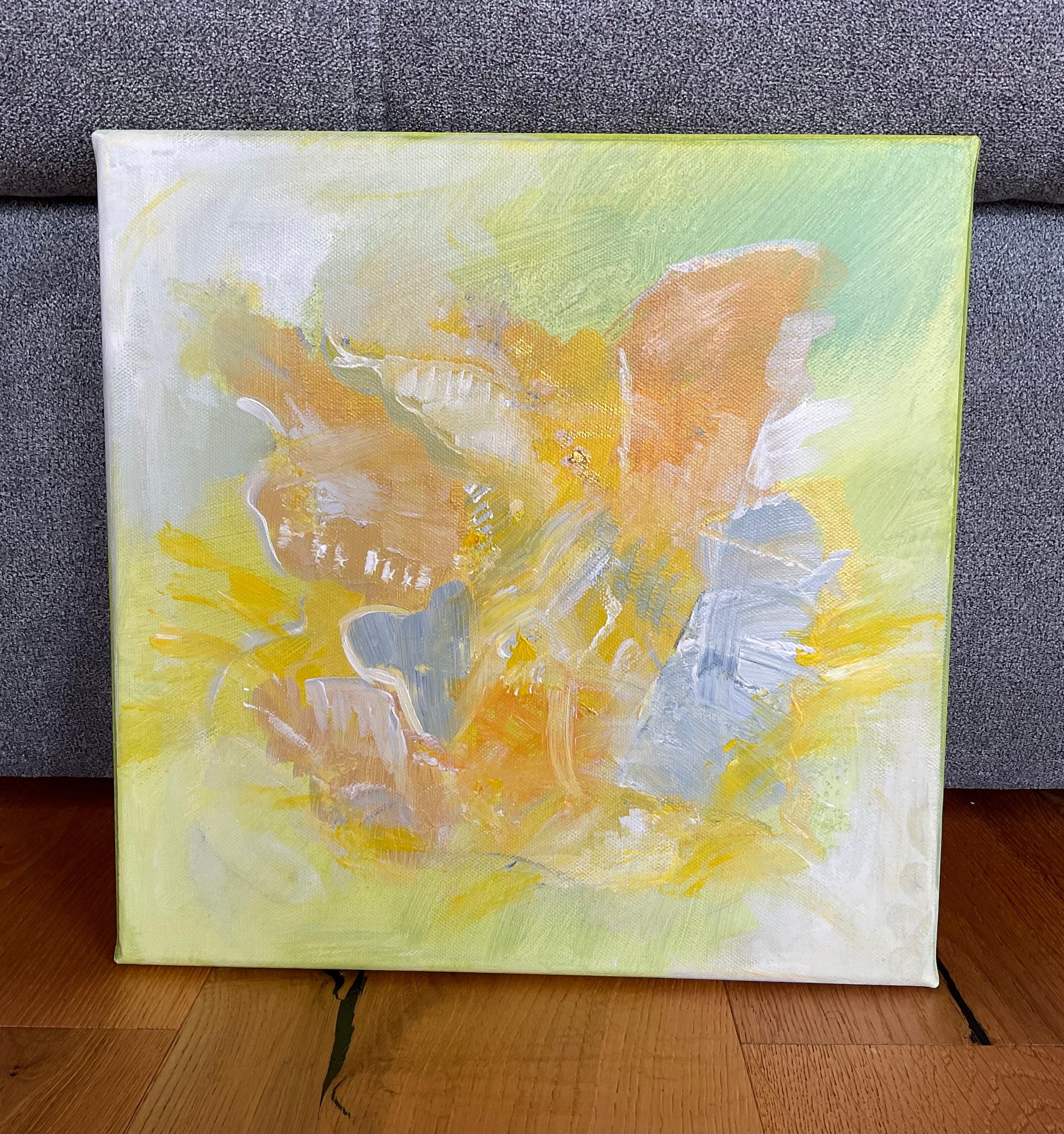 Zauberhaft hell leuchtende Farben, vereint im Unikat ‚Schmetterling der Hoffnung‘ 🦋🍀 30 x 30 cm - verfügbar 

#wandbild #couchstyle #couchliebt #deko #kunst #abstrakt